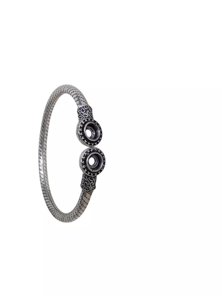 Bangles Women Brass Oxidised side openable Bracelet Brass By Kalra Creations