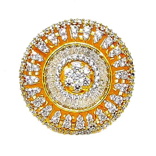 Women Gold Plated Ring Handmade Copper Valentine's Day Gift Imitation Jewellery By kalra Creations