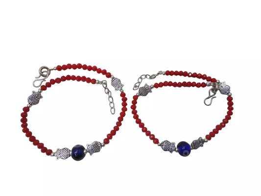 Women Brass Oxidised Girls Payal Pajeb Indian  Fashion Traditional Anklets By kalra Creations