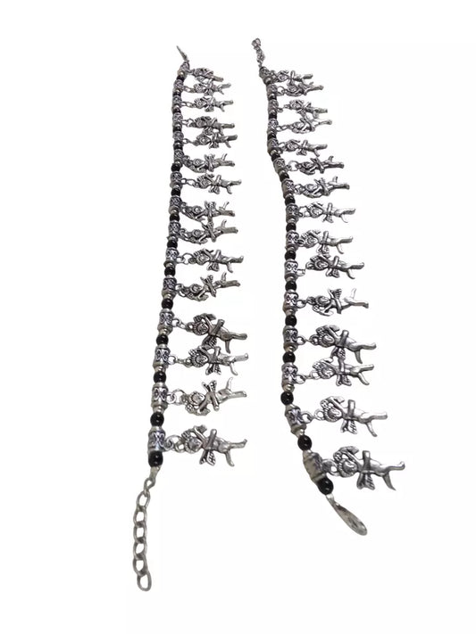 Women Brass Oxidised Girls Payal Pajeb Fashion Anklets Indian By Kalra Creations