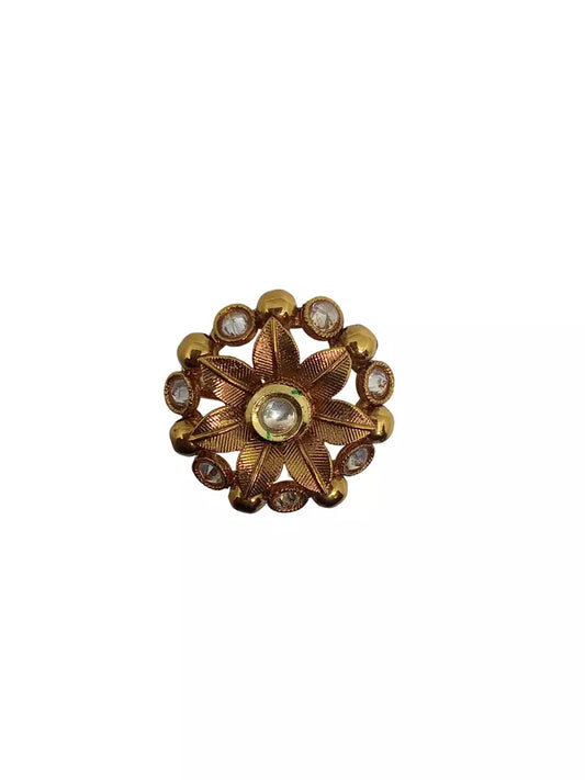 Style Speaks India Polki Adjustable Kundan Rings for Women Bollywood