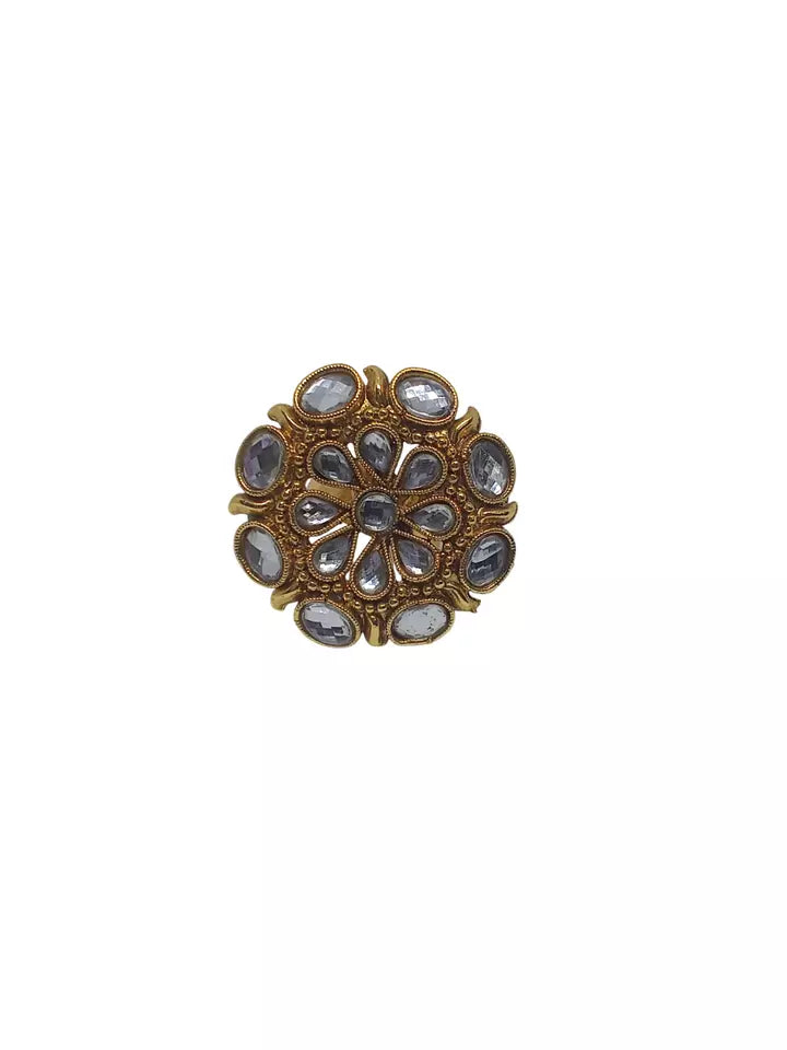 Style Speaks India Polki Adjustable Kundan Rings for Women Bollywood