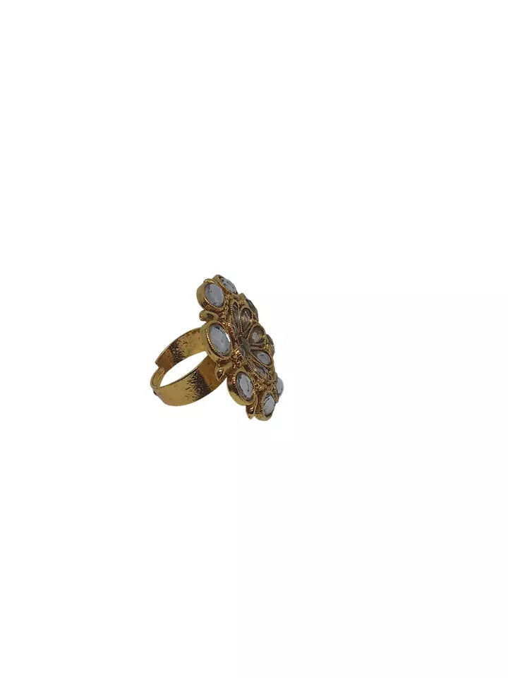 Style Speaks India Polki Adjustable Kundan Rings for Women Bollywood