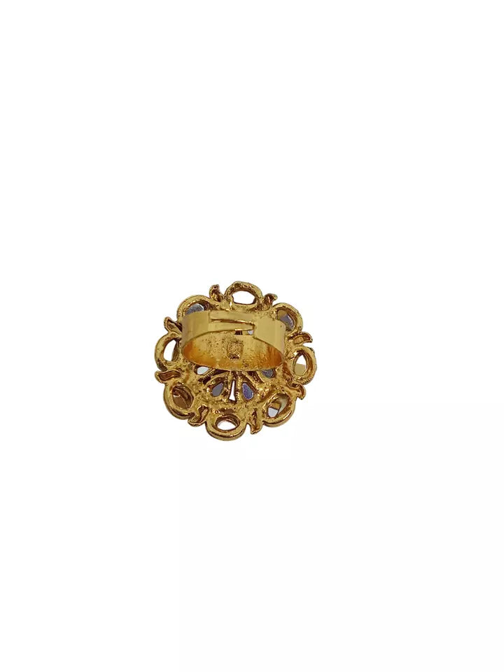 Style Speaks India Polki Adjustable Kundan Rings for Women Bollywood