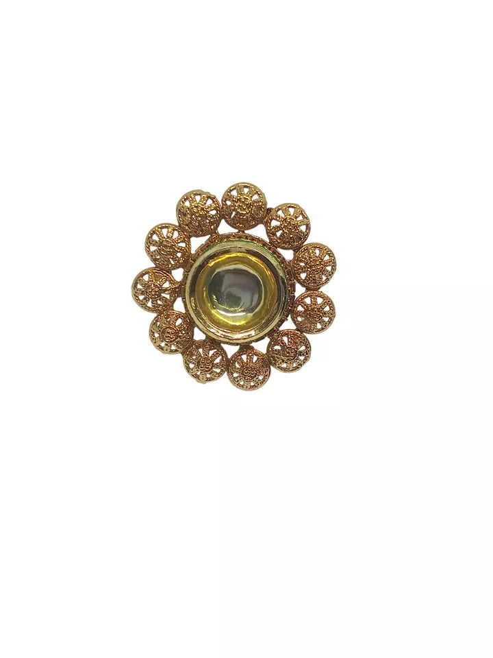 Style Speaks India Polki Adjustable Kundan Rings for Women Bollywood