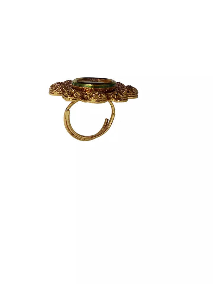 Style Speaks India Polki Adjustable Kundan Rings for Women Bollywood