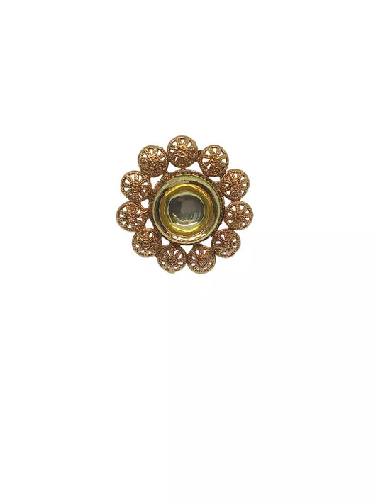 Style Speaks India Polki Adjustable Kundan Rings for Women Bollywood