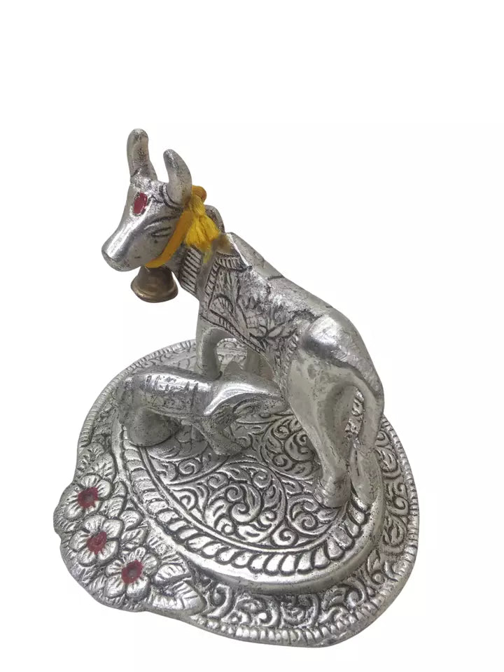 Cow and Calf Kamdhenu Cow Statue Sacared Animal Idols Pooja and Decorations