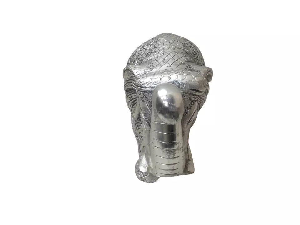 Silver Brass Metal Elephant Showpiece for Home Decor Housewarming Gift Medium By Kalra Creations
