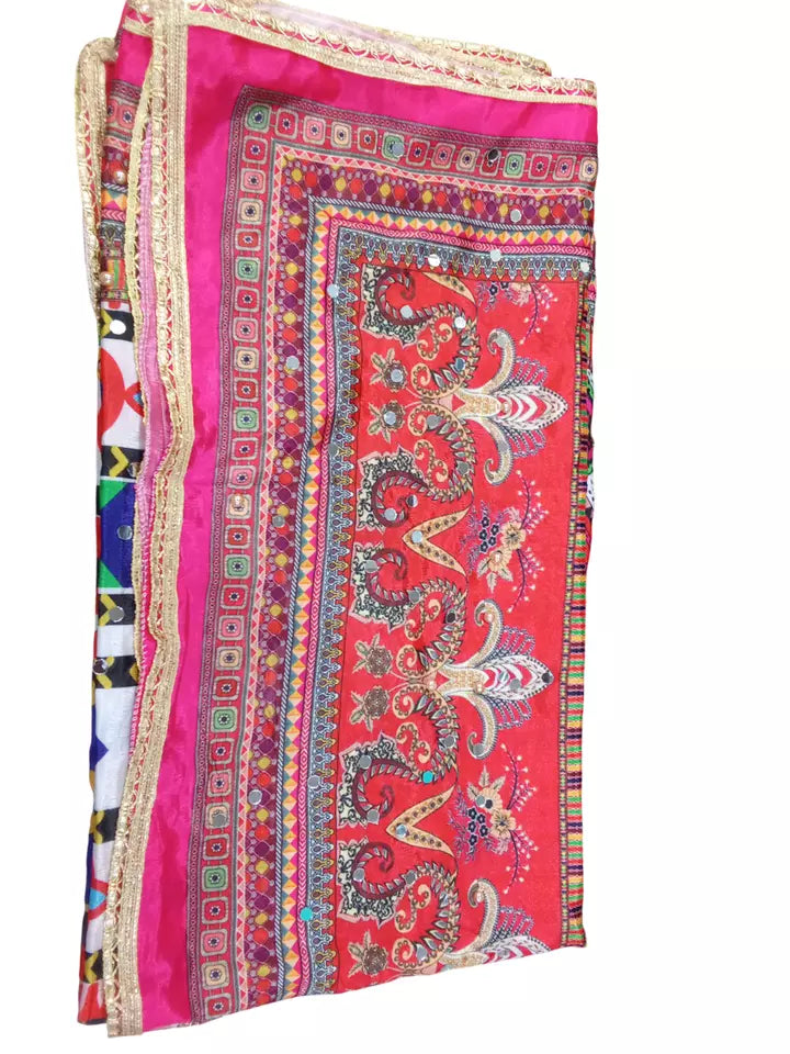 Pakistani Dupatta Women Heavy Mirror & Bead Handwork Perfect Weddings Festivals