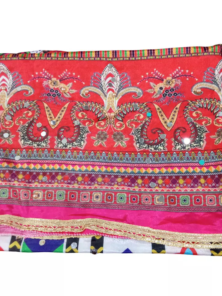 Pakistani Dupatta Women Heavy Mirror & Bead Handwork Perfect Weddings Festivals