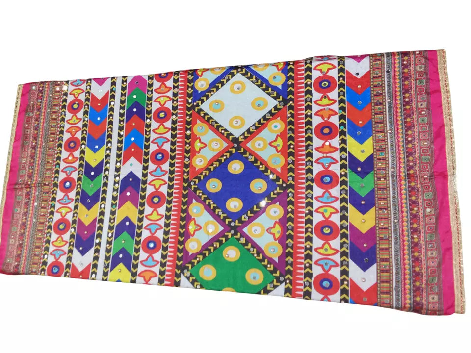 Pakistani Dupatta Women Heavy Mirror & Bead Handwork Perfect Weddings Festivals