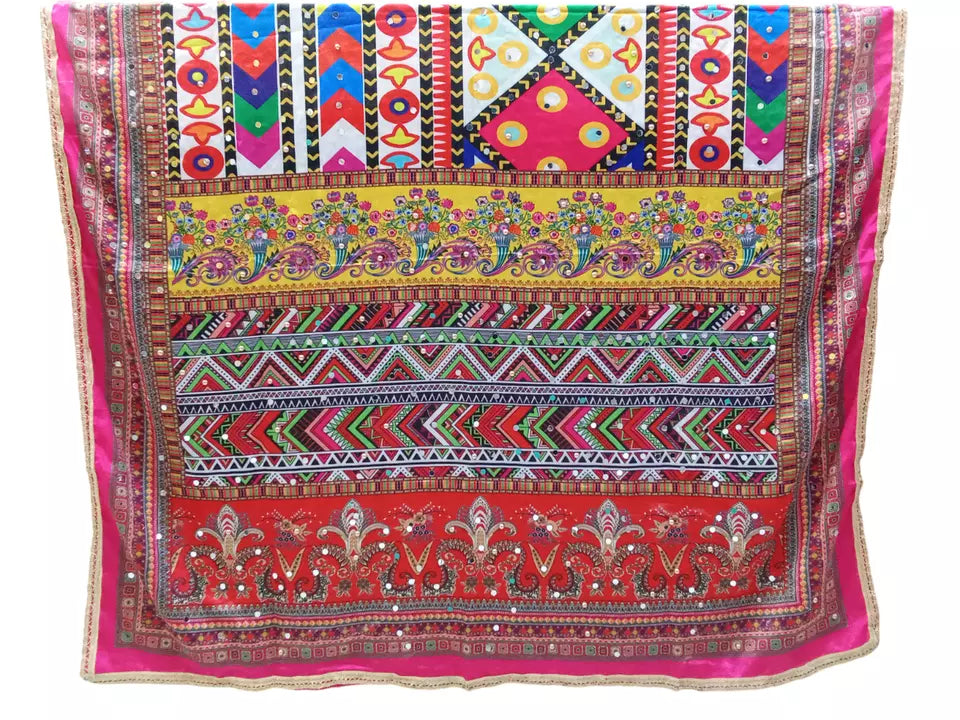 Pakistani Dupatta Women Heavy Mirror & Bead Handwork Perfect Weddings Festivals