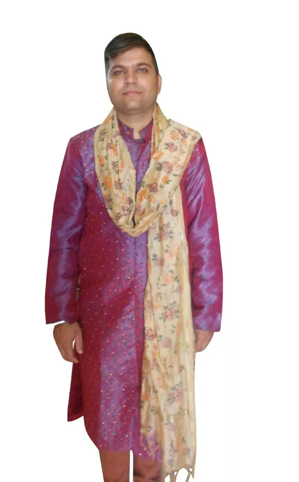 Men Scarves Designer Chunni Dupatta Indian Groom Stole Traditional