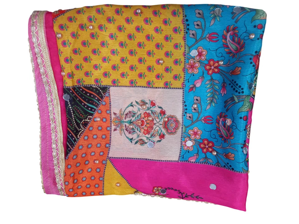 Women Pakistani Dupatta Handwork Perfect Weddings Festivals
