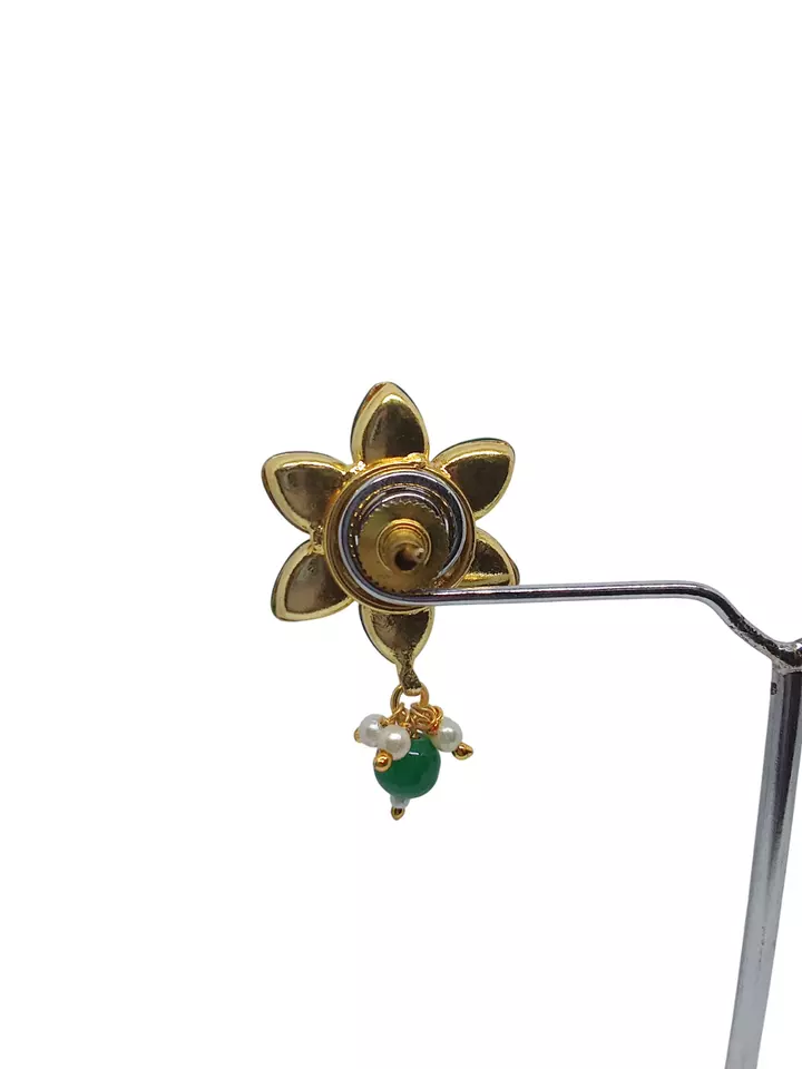 Women Kundan Polki Earrings Indian Bollywood Gold Plated Valentine's Day Gift