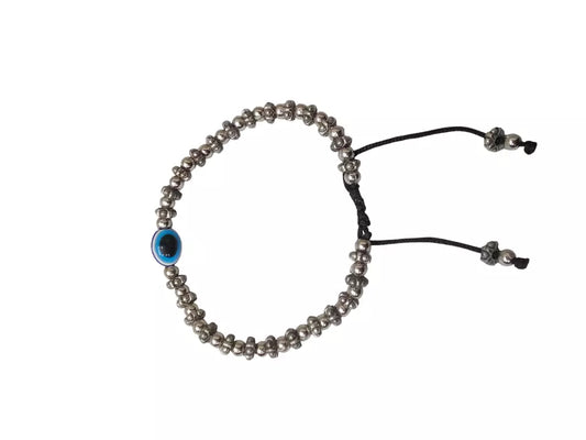 Womens Evil Eye Bracelet | Black Beads Evil Eye Bracelet Adjustable Threads