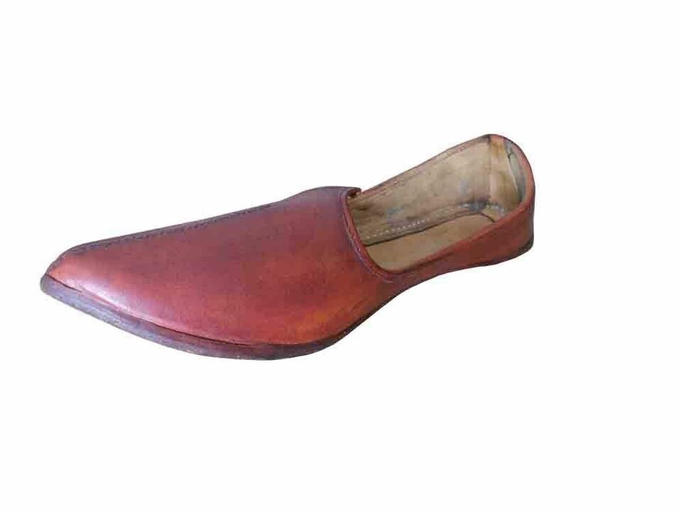 Men Shoes Indian Jutties Handmade Leather Espadrilles Cherry Mojaries Flip-Flops Flat US 9