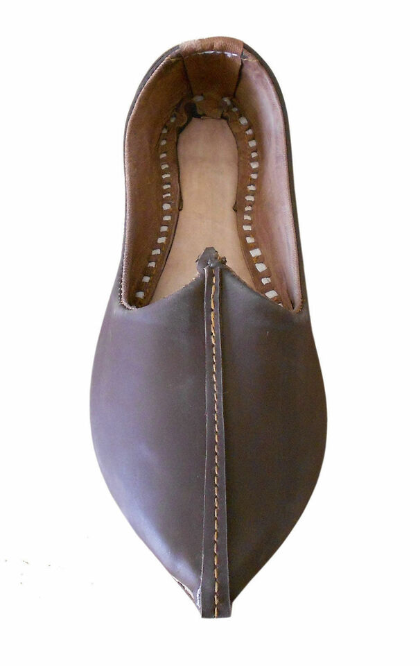 Men Shoes Leather Mojaries Indian Handmade Genuine Ethnic Jutties Flip-Flops Flat US 9