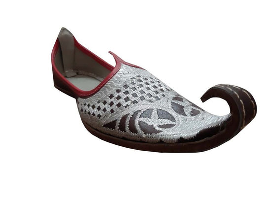 Men Shoes Leather Mojaries Brown Punjabi Aladdin Khussa Indian Jutties Flip-Flops Flat US 8.5-13