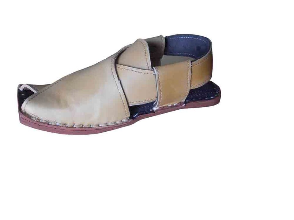 Men Sandals Traditional Indian Shoes Handmade Jutties Leather Ethnic Mojaries Flip-Flops US 9-10