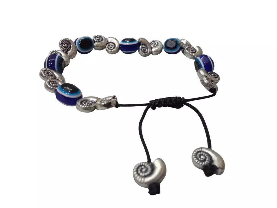 Womens Evil Eye Bracelet | Black Beads Evil Eye Bracelet Adjustable Threads
