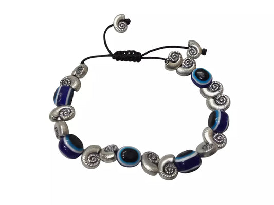 Womens Evil Eye Bracelet | Black Beads Evil Eye Bracelet Adjustable Threads