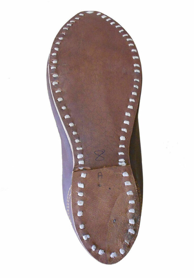 Men Shoes Leather Mojaries Indian Handmade Genuine Ethnic Jutties Flip-Flops Flat US 9