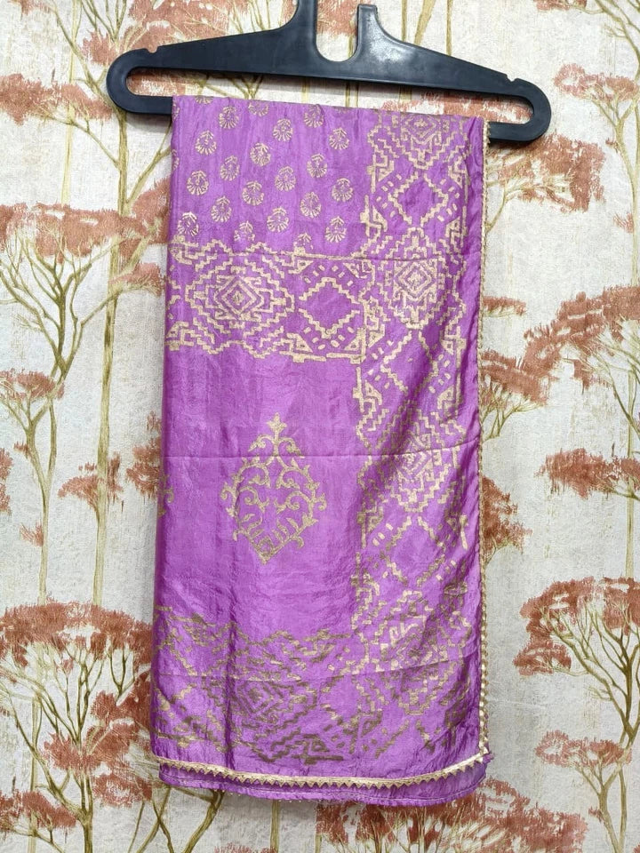 Wedding Dupatta Multicolor for Women Phulkari Bridal Silk