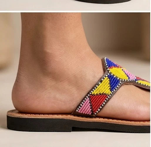 Handmade Bridal Camel Ethnic Flats Slippers