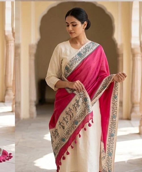 Wedding Dupatta for Casual Red Bridal Silk
