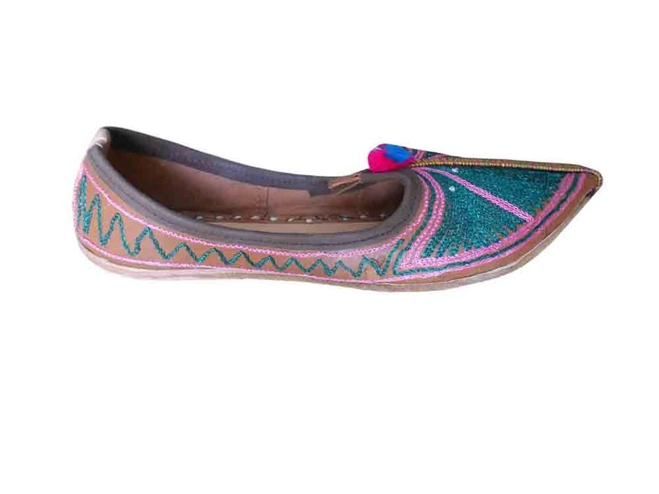 Women Shoes Indian Handmade Leather Boho Mojaries Casual Wedding Khussa Loafers Flip-Flops US 5.5-6.5