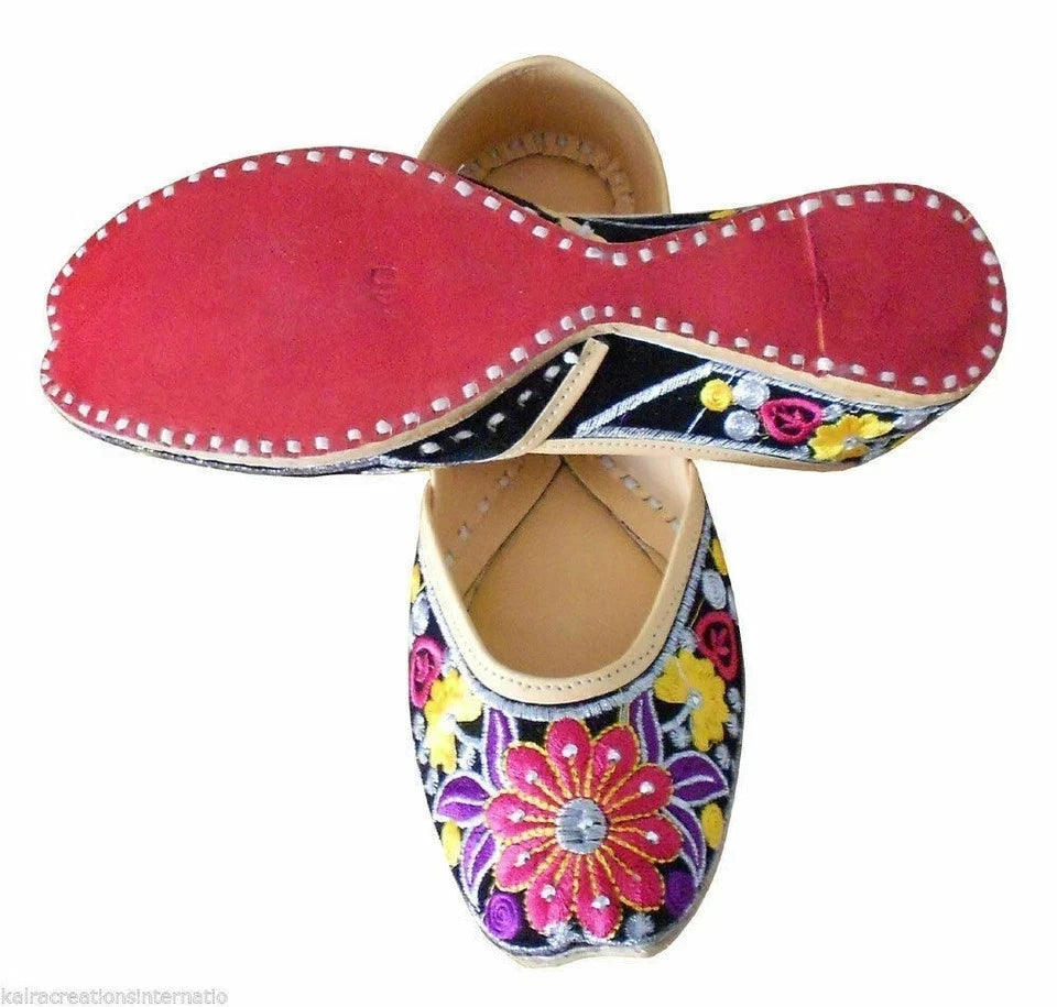 Handmade Bridal Multicolor Jutti Ethnic Flats Mojari
