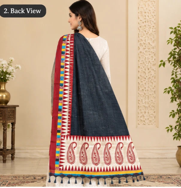 Wedding Dupatta Multicolor for Women Phulkari Bridal Silk