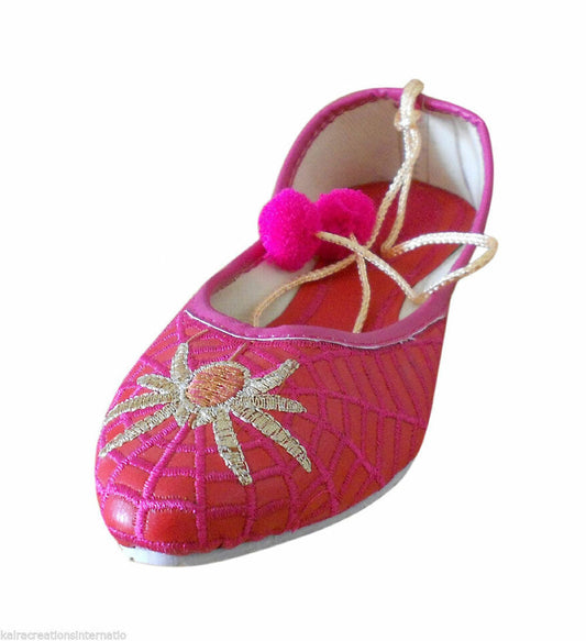 By Kalra Creations Women Shoes Traditional Jutties Ethnic Handmade Indian Mojaries Flip-Flops Flat US 4-6