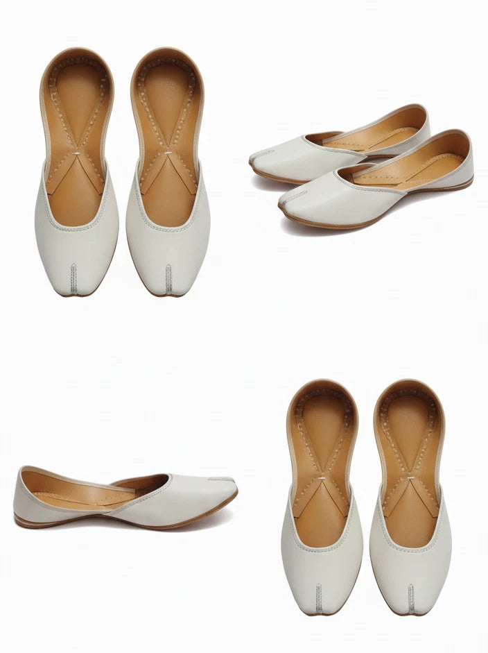 Handmade Bridal Red Ethnic Flats Mojari