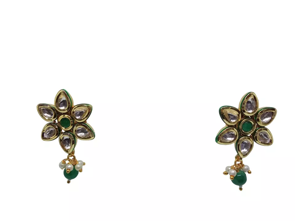 Women Kundan Polki Earrings Indian Bollywood Gold Plated Valentine's Day Gift