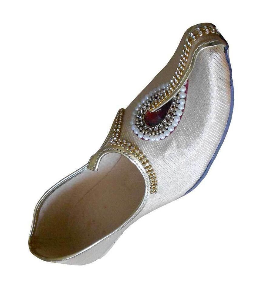 Men Shoes Indian Wedding Groom Khussa Sherwani Mojaries Loafers & Slip Ons Flip-Flops Flat US 6-11