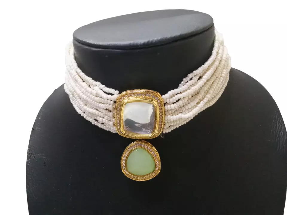 Gold Plated Women Wedding Jewellery Necklace Set Stylish Choker Girls Pendant
