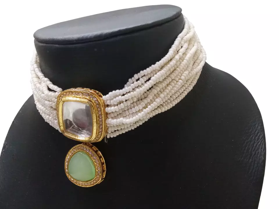 Gold Plated Women Wedding Jewellery Necklace Set Stylish Choker Girls Pendant