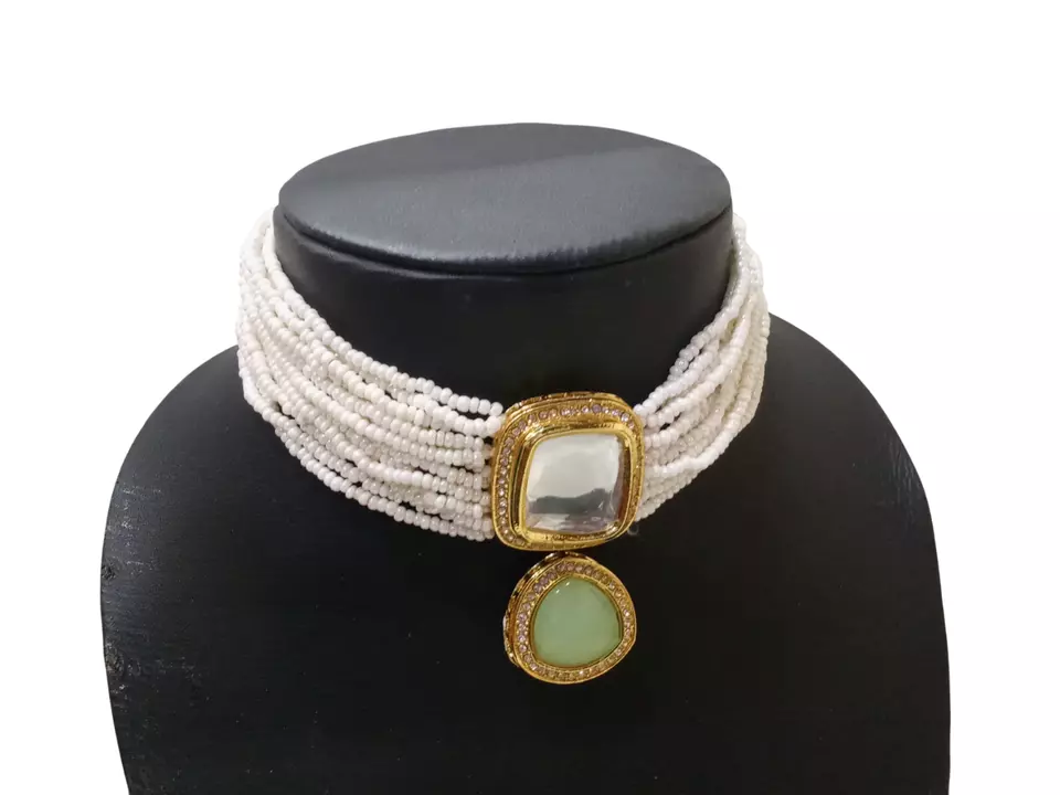 Gold Plated Women Wedding Jewellery Necklace Set Stylish Choker Girls Pendant