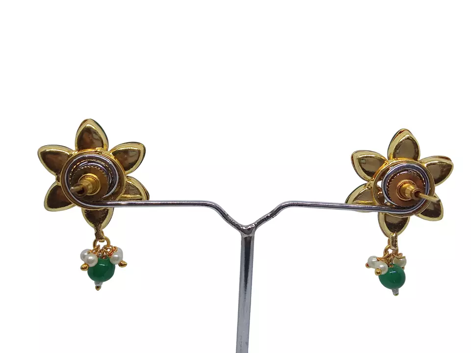 Women Kundan Polki Earrings Indian Bollywood Gold Plated Valentine's Day Gift