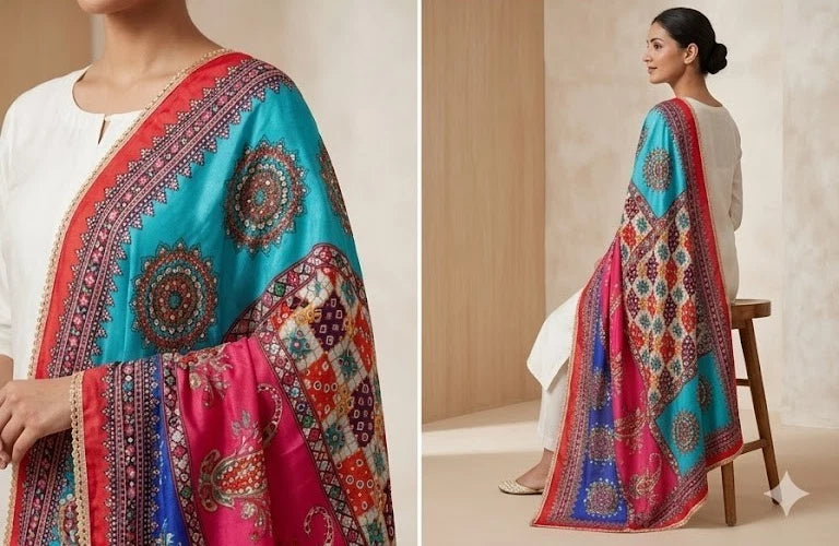Pakistani Women Dupatta Handwork Perfect Weddings Festivals