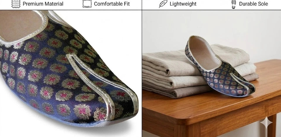 Indian Men Shoes Wedding Loafers Groom Multi-Color Jutti