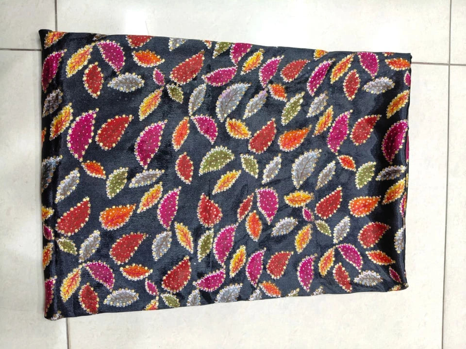 Wedding Multicolor Dupatta for Women Phulkari Bridal Silk