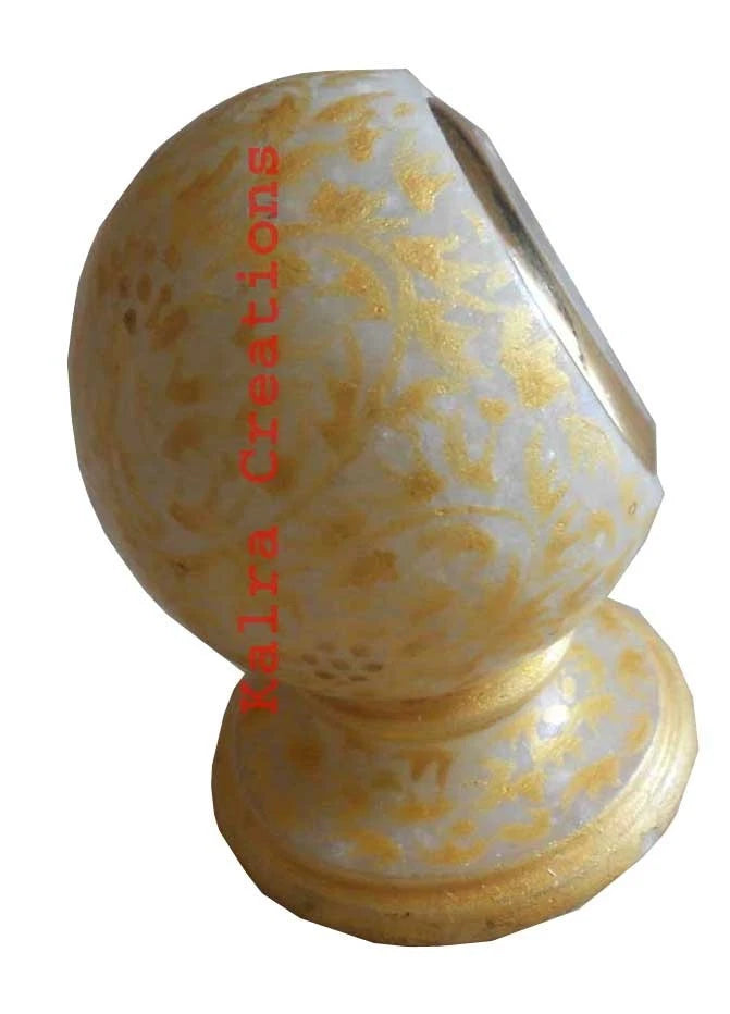 Home Decor Indian Handmade Marble Handicraft Half Pillar