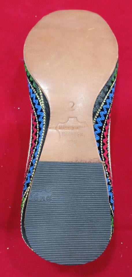 Women Shoes Indian Handmade Leather Mojaries Multi-Color Ballerinas Jutties Flip-Flops Flat US 5-9