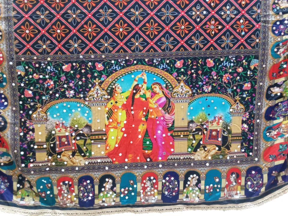 Wedding Dupatta for Women Pakistani Multicolor Bridal Silk