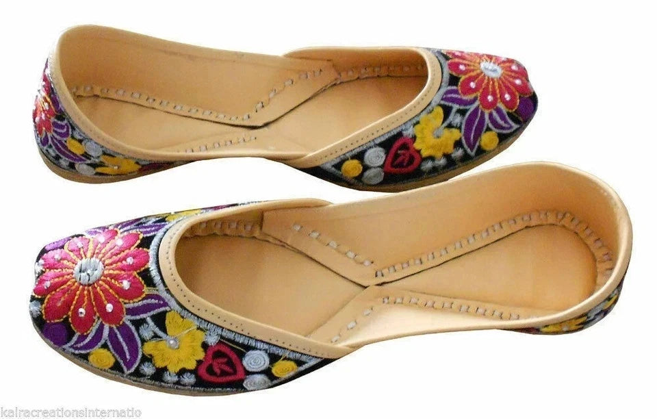 Handmade Bridal Multicolor Jutti Ethnic Flats Mojari