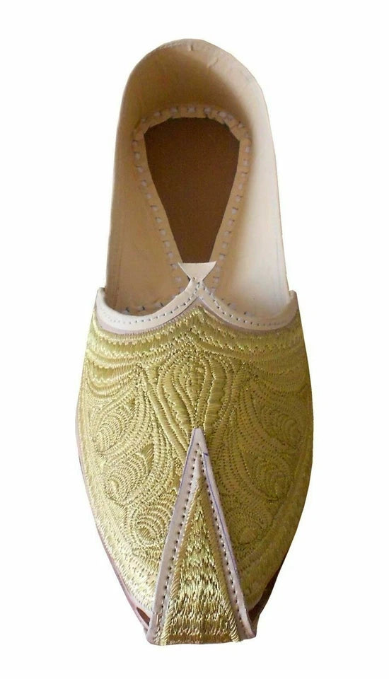 By Kalra Creations Men Shoes Indian Handmade Punjabi Khussa Loafers Leather Mojaries US 8.5/9.5